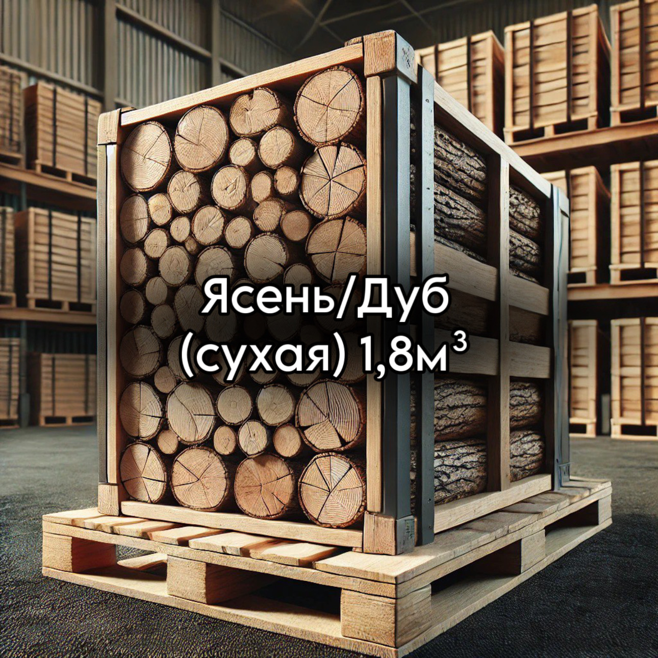 Ясень/Дуб (сухая) 1,8м³