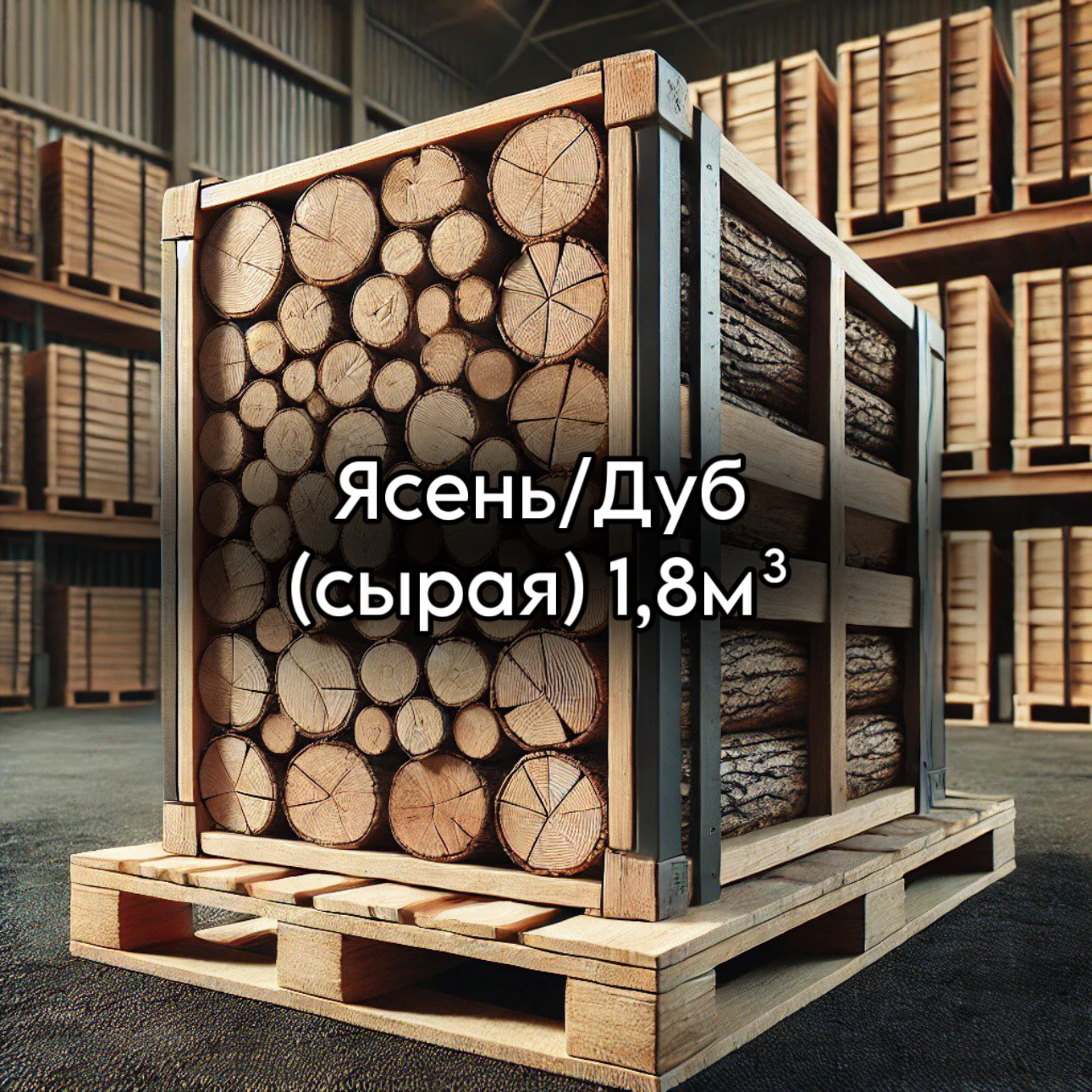 Ясень/Дуб (сырая) 1,8м³