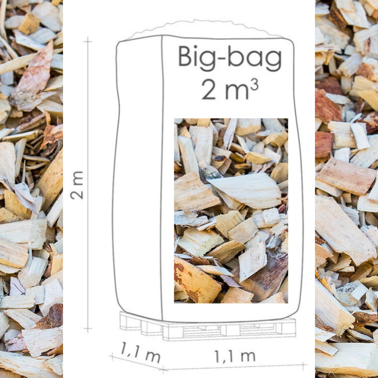 Lehtpuuhake (kask) 20-50mm Big-Bag 2 m³